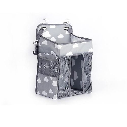 Sacs À Langer Pour Bébé, Organiseur De Chambre À Suspendre, Cadeaux De Fête Prénatale Pour Nouveau-Né, Rangement De Couches, Gris Et Blanc, Oxford, Grand Format, Pour Garçons Et Filles
