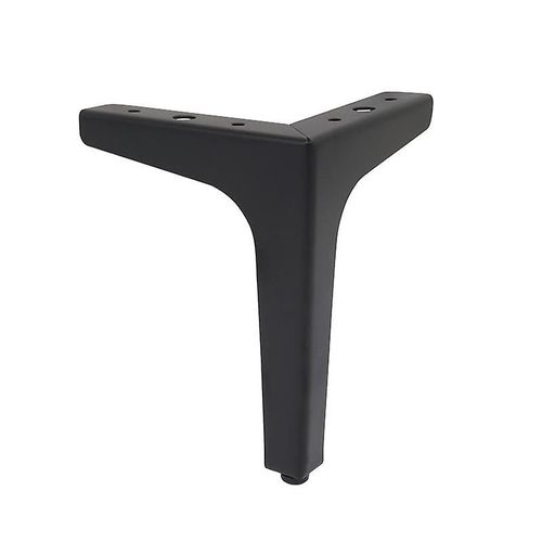 Lot De 4 Pieds De Canapé En Métal 10 Cm, Pieds De Table Basse En Métal Charge Jusqu'à 600 Kg Pied De Meuble Noir, Support De Table/Canapé En Fer Forgé, Pied Pour Meuble Tv, Cu