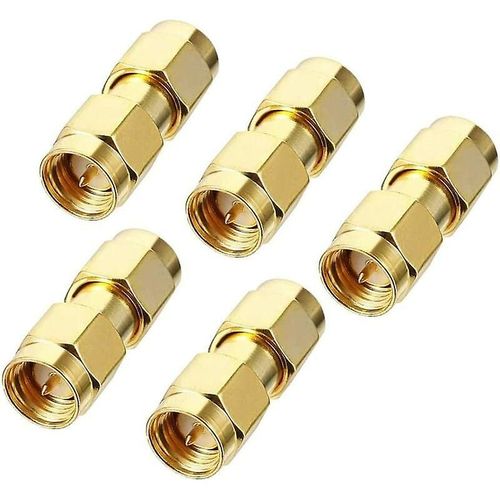 Adaptateur Coaxial Rf, Connecteur Jack Coaxial Sma Mâle Vers Sma Mâle (Lot De 5)