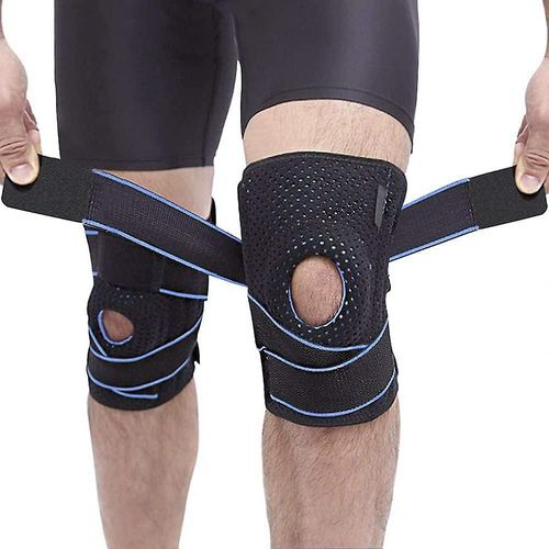 Genouillère En Néoprène, 2 Pièces Pour Rotule Et Ligaments, Genouillère Avec Anneau Stabilisateur Ouvert Pour Le Sport Et La Course À Pied