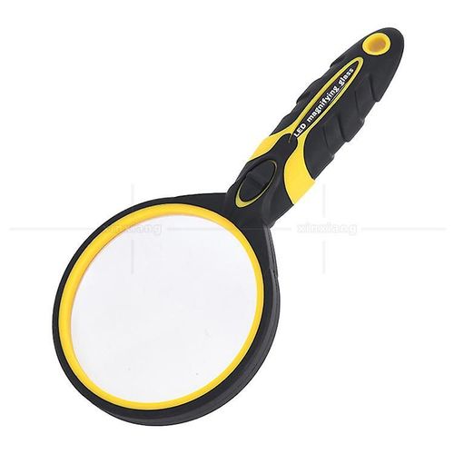 loupe pratique pour la lecture, 5X, 7,5 cm de diamètre, 17,8 cm de longueur, loupe avec LED