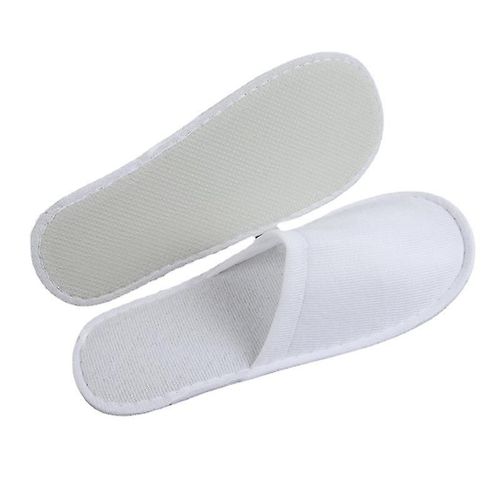 Chaussons De Spa, 24 Paires De Chaussons Jetables En Velours À Bout Fermé, Tailles Adaptées Pour Hommes Et Femmes, Pour Hôtel, Maison, Invités, Chaussons Blancs Antidérapants