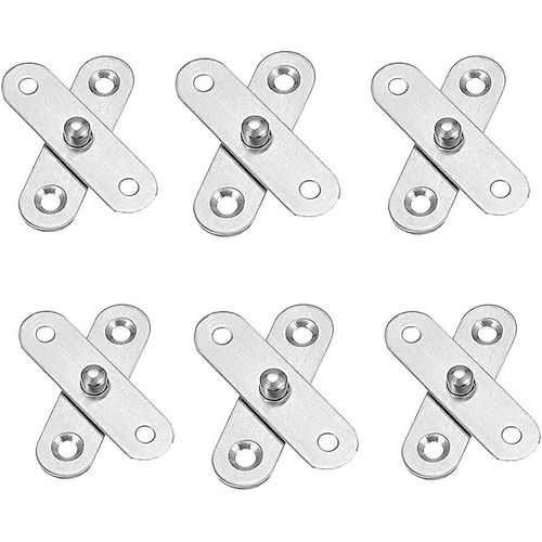 Charnière pivotante 6 pièces, pivot de porte, charnière pivotante pour porte pivotante à 360 degrés, matériel de montage