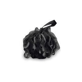 Boule de bain en carbone, boule de lavage corporel, boule de fleur de salle de bain, boule de bain, filet à fouetter, 50 g (noir)