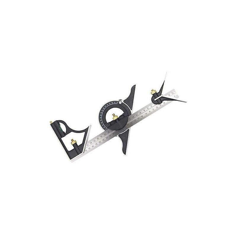 Règle D'angle Combinée De 300 Mm, Équerre Combinée, Règle À Angle Droit, Outil De Mesure Multifonctionnel En Acier Inoxydable, Mesure D'ingénieur Réglable