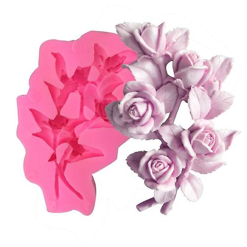 Moules en silicone 3D en forme de fleurs pour fondant, gâteau, chocolat, fleurs séchées, bijoux, décoration, résine, époxy, argile, pâtisserie