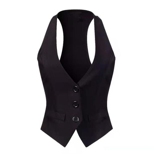 Gilet De Costume À Dos Nageur Pour Femme, Style Décontracté Et Polyvalent, Taille L
