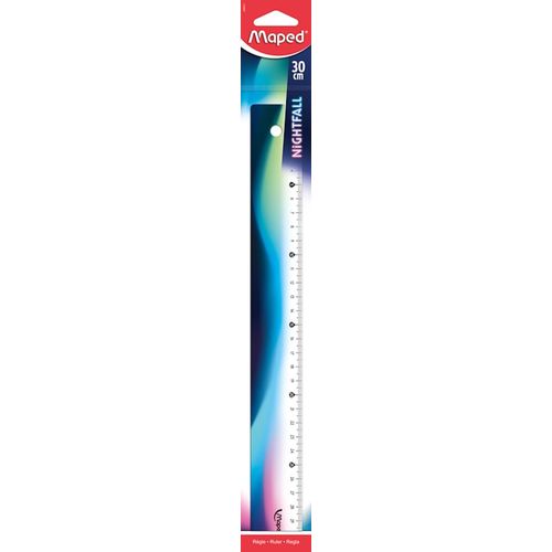 Règle 30cm Nightfall - Règle Scolaire Décorée - Ergonomique Et Légère - Triple Décimètre Avec Graduation En Millimètres 245011
