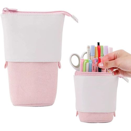 Étui À Crayons Fille,Étui À Crayons De Dessin Animé,Porte Crayon Enfant,Trousse À Crayons Télescopique,Trousse À Crayons En Toile