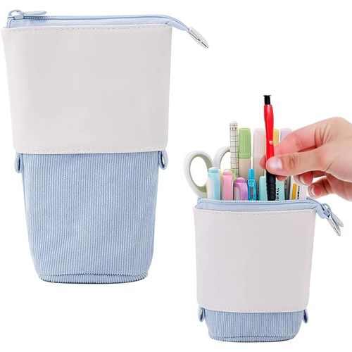 Étui À Crayons Fille,Étui À Crayons De Dessin Animé,Porte Crayon Enfant,Trousse À Crayons Télescopique,Trousse À Crayons En Toile