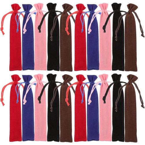 Étui À Stylo En Velours Étui À Stylo Cordon Sac À Stylo Porte - Stylo Manche À Cordon Pour Étudiant De Bureau (Multicolore)