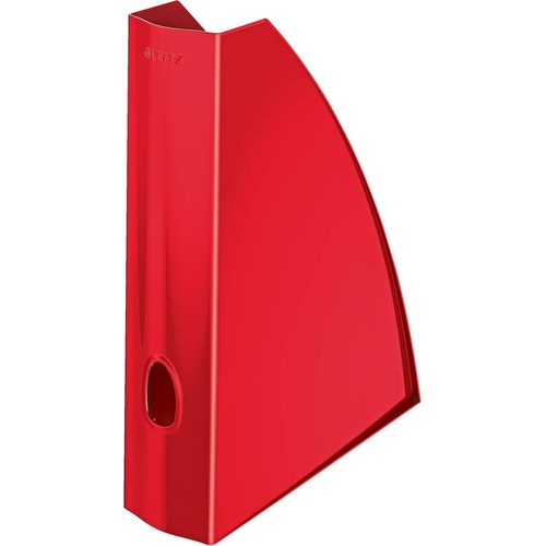 Porte-Revues A4 en Plastique, Rangement pour Magazines & Documents A4, Coloris Rouge