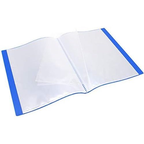 Protège Documents A4 80 Vues 40 Pochettes Couverture Polypro Bleu