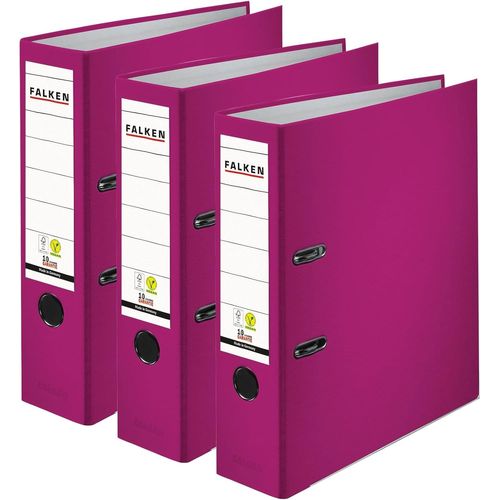 Lot De 3 Classeurs En Polypropylène Couleur Mûre Végétalien Fabriqué En Allemagne Largeur 8 Cm Classeur En Plastique Format A4