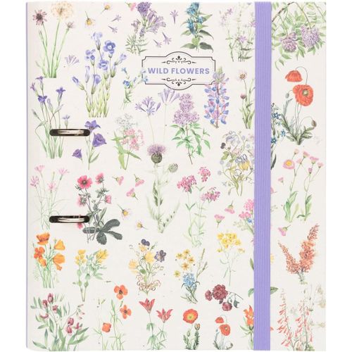 Classeur A4 2 Anneaux - Botanical Wild Flowers, Classeur Rigide 2 Anneaux, Format 27 X 32 Cm, Fournitures Scolaires, Organiseurs, Fournitures De Bureau