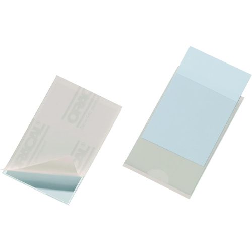 Boite De 100 Pochettes Adhésives Pour Carte De Visite 57 X 90 Mm