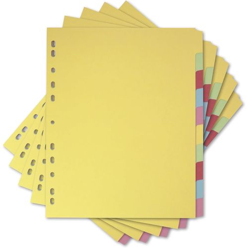 Lot De 5 Paquets De 10 Intercalaires A4+ (Extra Larges), 10 Intercalaires, Assortis