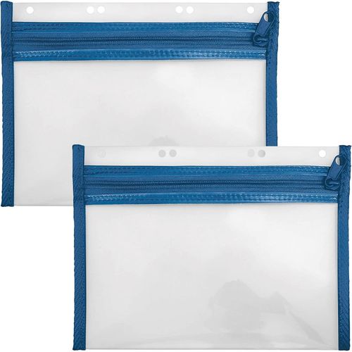 Pochette Porte-Documents Avec Fermeture Éclair, 2 Pièces, Din A5, Classable, Bleu, Velobag Xxs, Pochette À Fermeture Éclair