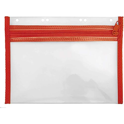 Pochette Porte-Documents Avec Fermeture Éclair, 1 Pièce, Din A5, Classé, Rouge, Velobag Xxs, Pochette À Fermeture Éclair