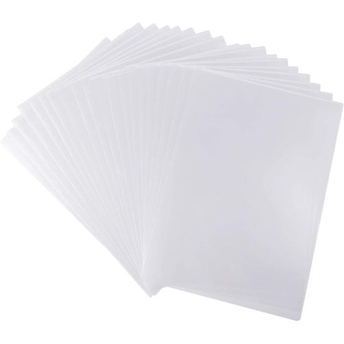 25 Pcs A4 Cut Flush Folders Couverture De Fichier Transparent En Plastique