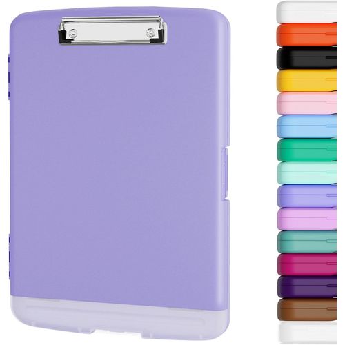 Porte-Bloc Avec Rangement, Porte-Stylo Et Classeur Légal A4, En Plastique Résistant, À Ouverture Latérale, Clip À Profil Bas, Pour Infirmières, Enseignants, Juristes, Pourpre