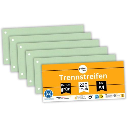 Intercalaires Recyclés, Lot De 220, Verte, Perforés - Certifiés Ange Bleu, Pour Format A4, Fabriqués En Allemagne