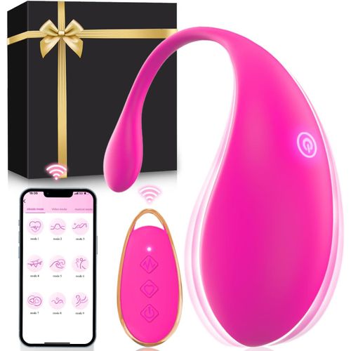 Vibromasseurs Feminin Oeuf Vibrant Femme À Distance Vibromasseur, Femme Clitoridien Puissant Sex Toy¿S Femme Couple Plaisir Gode Vibro-Masseur Vibro Avec Telecommande Silencieux 9 Modes(Rouge)