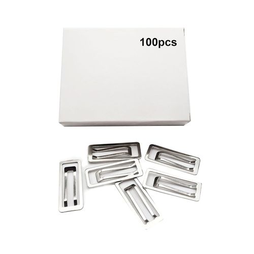 Graffette Magnetizzazione 32 Mm 100 Pezzi Trombone 100 Pcs/Paquet, Argentés Métal Papier Clips Attaches Et Trombones Pour Fichiers Papeterie Bureau École À Domicile, Mini Classeur À Feuilles Mobiles