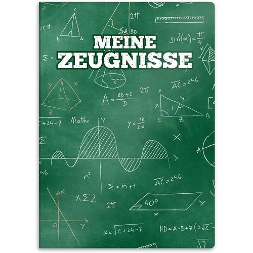 Porte-Documents Robuste Avec Motif Din A4 - 20 Pochettes Solides - Pour Enfants, Adolescents, Étudiants, Filles, Garçons (Motif Formules École)