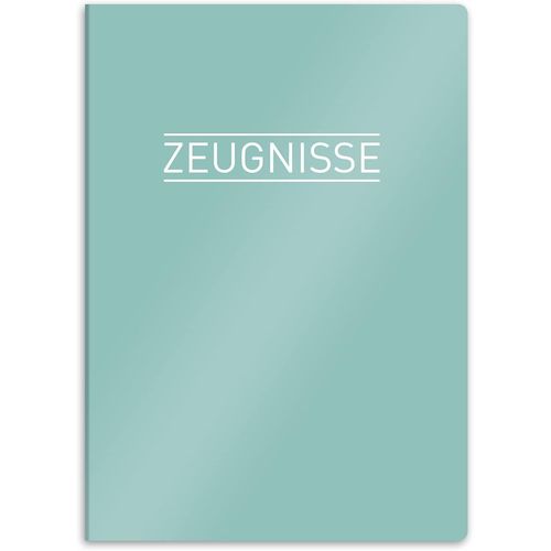 Porte-Documents Robuste Avec Motif Din A4 - 20 Pochettes Solides - Pour Enfants, Adolescents, Étudiants, Filles, Garçons (Vert Menthe)