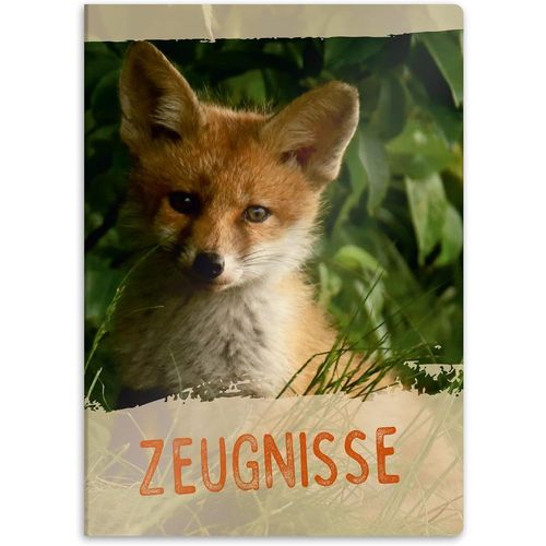 Porte-Documents Robuste Avec Motif Din A4 - 20 Pochettes Solides - Pour Enfants, Adolescents, Étudiants, Filles, Garçons (Motif Renard)