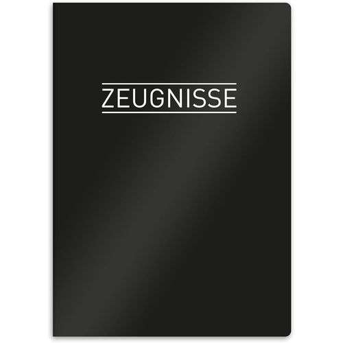 Porte-Documents Avec Motif Din A4 Solide - 20 Pochettes Solides - Pour Enfants, Adolescents, Étudiants, Filles, Garçons (Noir)