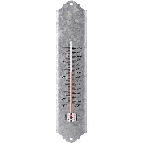 Design Thermomètre mural intérieur/extérieur jardin Zinc 30 cm OZ10