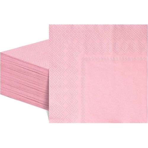 Kal-Lot De 60 Serviettes De Table Jetables Pour Cocktail, Anniversaire, Mariage, Fête Prénatale, Rose Clair, 12,7 X 12,7 Cm