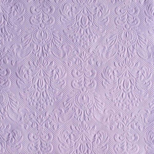 Kal-Serviettes Lunch/Party 33x 33cm Elegance Lavande Estampé/Embossed