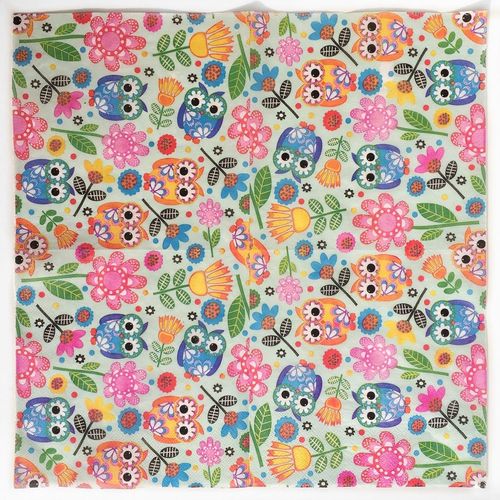 Kal-Serviettes En Papier Coloré, 20 Serviettes Chic Pour Mariage, Dîner, Goûter, Douche (Cartoon Owl Family Paper Napkins)