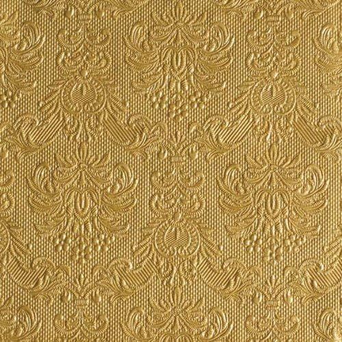 Kal-Serviettes En Papier Dinner/Party Env. 33x33cm Elegance Gold - Marriage - Baptême - Embossed/Embossé