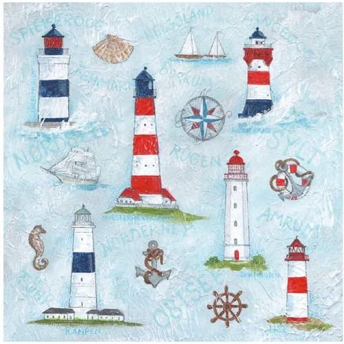 Kal-Serviette « Petits Phares » 20 Pièces