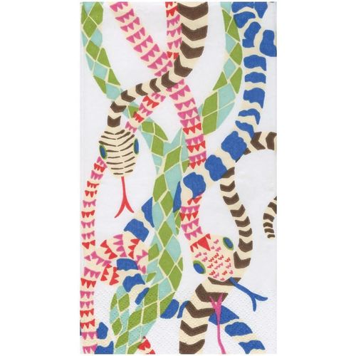 Kal-Serpentine White Guest Towel Napkins - 15 Per Package