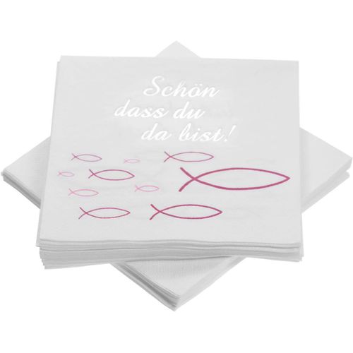 Kal-Lot De 32pcs Serviettes De Table En Forme De Poisson Rose - Décoration De Table - 33 X 33 Cm