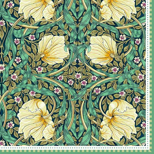 Kal-Serviettes En Papier 33x33cm William Morris Black