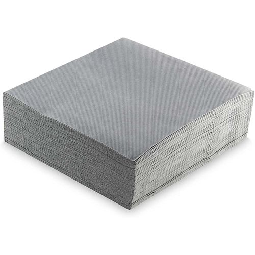 Kal-Serviettes 40 X 40, 2 Couches, Pli 1/4, 50 Serviettes, Pointe Pointe, Gris Etain (Ser42107159)