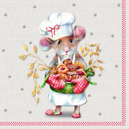 Kal-Serviette « Souris Pâtissière »