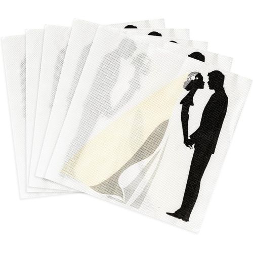 Kal-Lot De 20 Serviettes De Table En Papier À 3 Couches - Décoration De Table - Pour Mariage, Fiançailles, Mariage (Mariage)