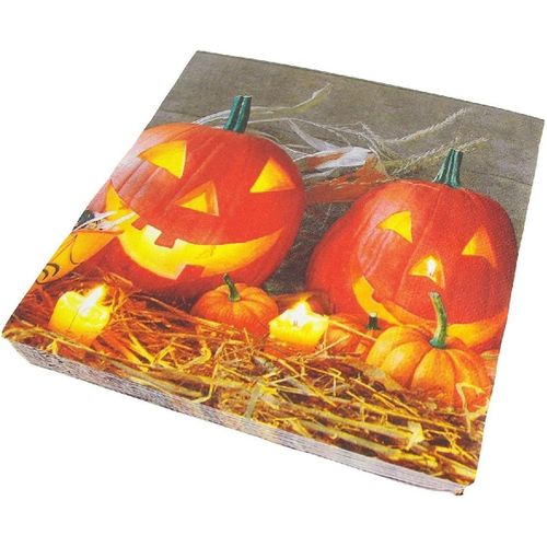 Kal-Paper Design Serviette De Table Motif Citrouille Halloween 33 X 33 Cm
