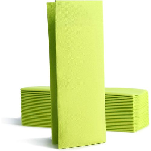 Kal-Chic Airlaid 50 Serviettes De Table Jetables En Tissu 1/8 Plis, 32 X 40 Cm, Kiwi