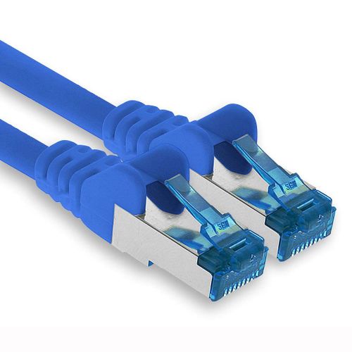 KAL-Câble Réseau Ethernet Gigabit Lan Cat.6A Cat6 Cat6A 1 M, Câble Patch Rj45 10 Gb/S Sftp Pimf Bleu - 1 Pièce