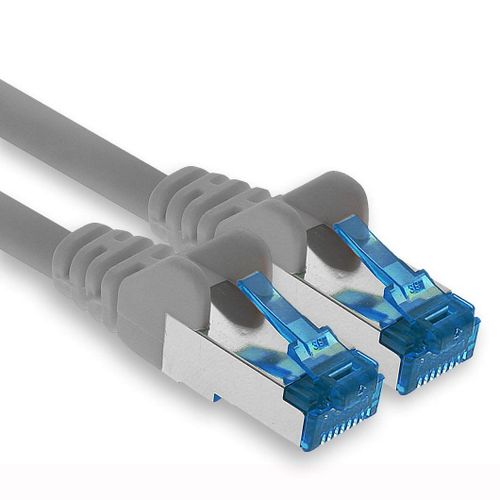 KAL-Câble Réseau Ethernet Gigabit Lan Cat.6A Cat6 Cat6A 1,5 M, Câble Patch Rj45 10 Gb/S Sftp Pimf Gris - 1 Pièce