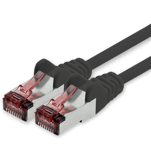 KAL-Câble Réseau Cat6 15M Câble Ethernet Noir Lankabel Câble Réseau Cat6 Lan Câble De Raccordement Sftp Pimf 1000 Mbit S