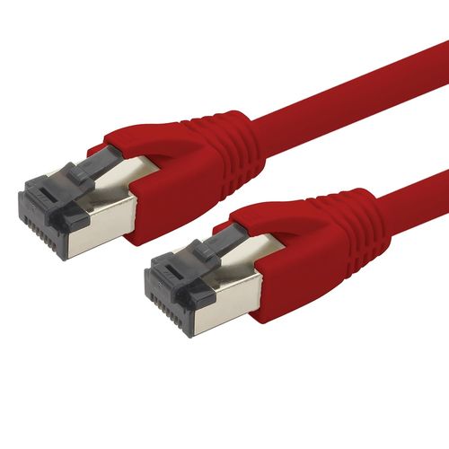 KAL-Câble Réseau Cat 8 De 7,5 M Câble Cat8 Rouge - 1 Pièce Cat.8 Lan 2000 Mhz 40 Gbit S 40Gbase-T Poe+ Patch Cable Câble Ethernet Lszh - 1 X 7,5 Mètres Rouge